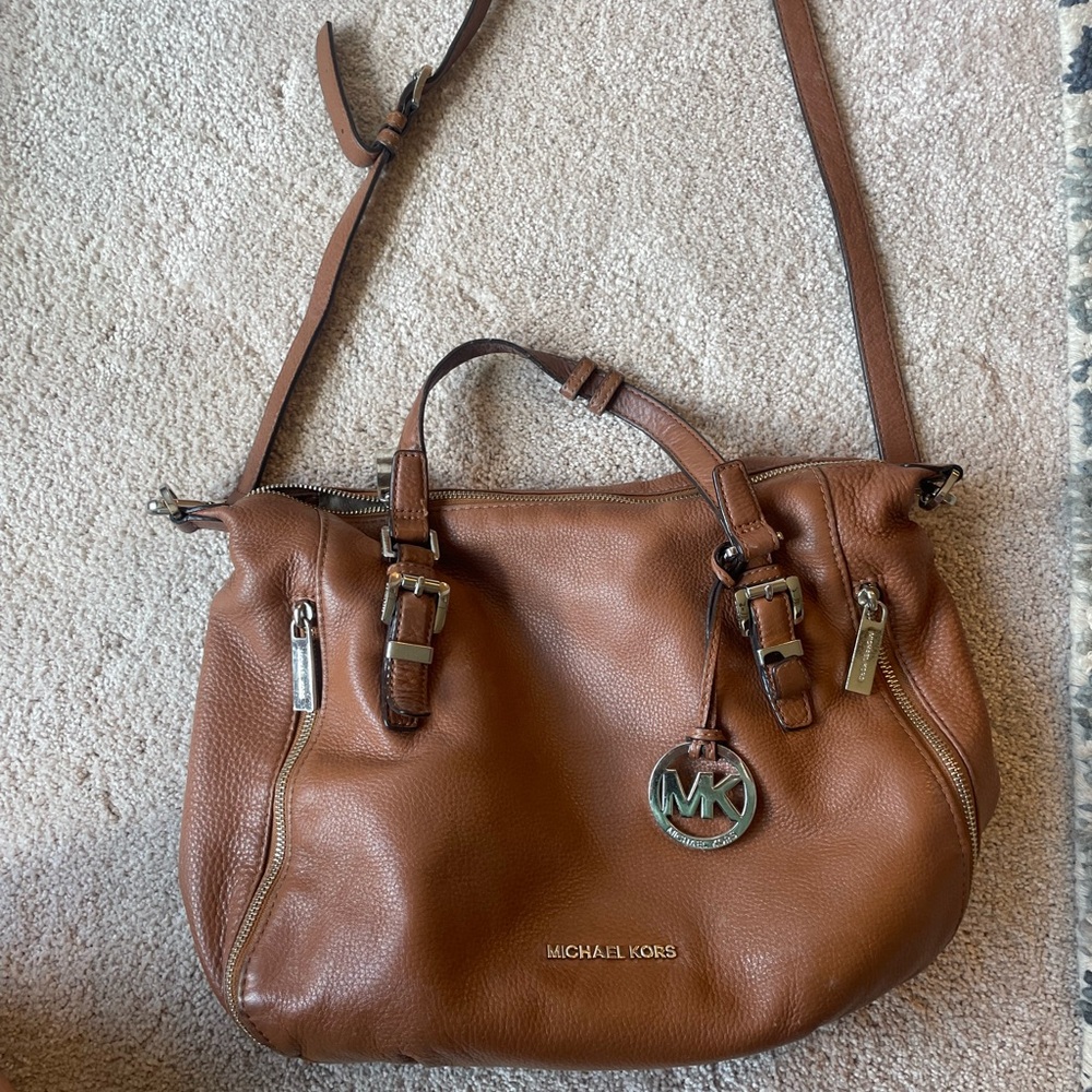 Michael Kors Tan Leather Shoulder Bag